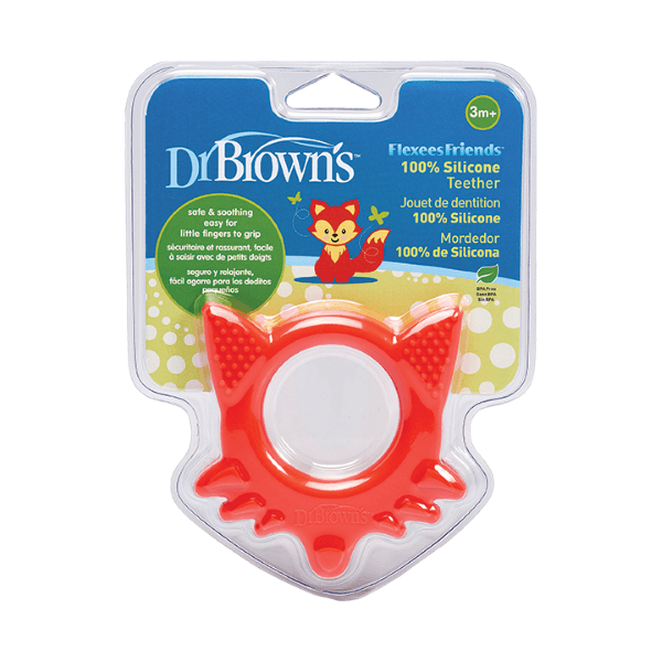 Dr Brown's <<Teethers>> Flexees Friends Teether Fox 3m+ 1pc (Κρίκος Οδοντοφυΐας Αλεπού)