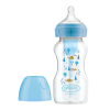 Dr Brown's Natural Flow Options+ Anti-Colic Plastic Baby Bottle WB91802 Blue with Wide-Neck 270ml (Πλαστικό Μπιμπερό κατά των Κολικών με Φαρδύ Λαιμό)