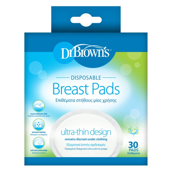 Dr Brown's Disposable Breast Pads 30pcs (Επιθέματα Στήθους μιας χρήσης) Dr Brown's Disposable Breast Pads 30pcs (Επιθέματα Στήθους μιας χρήσης)