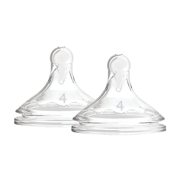 Dr Brown's Natural Flow Wide-Neck Baby Bottle Silicone Nipple Level 4 WN4201 9m+, Fast Flow 2pcs (Θηλή Σιλικόνης για Μπιμπερό με Φαρδύ Λαιμό)