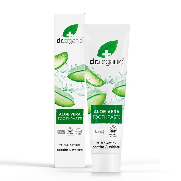 Dr.Organic Toothpaste Aloe Vera Whitening 100ml (Λευκαντική Οδοντόκρεμα με Βιολογική Αλόη Βέρα) Dr.Organic Toothpaste Aloe Vera Whitening 100ml (Λευκαντική Οδοντόκρεμα με Βιολογική Αλόη Βέρα)