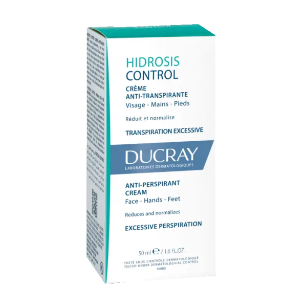 Ducray Hidrosis Control Anti-Persirant Cream Face - Hands - Feet 50ml (Κρέμα που μειώνει και εξισορροπεί την υπερβολική εφίδρωση στο πρόσωπο, τα χέρια και τα πόδια)