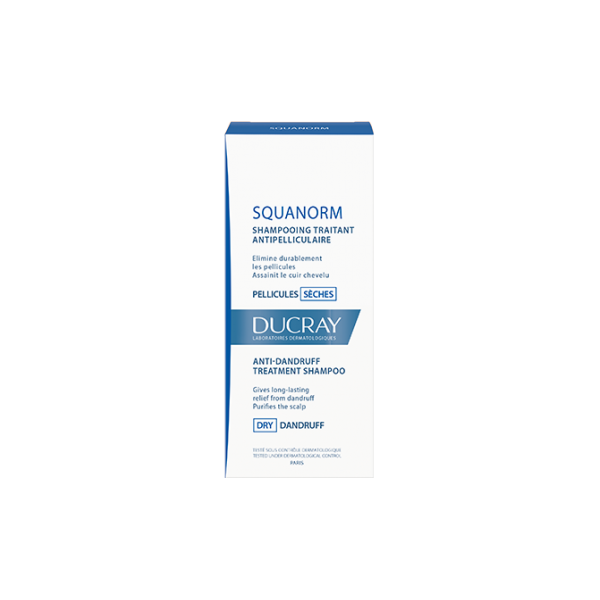 Ducray Squanorm Anti-Dandruff Treatment Shampoo for Dry Dandruff 200ml (Αντιπιτυριδικό σαμπουάν αγωγής - Ξηρή πιτυρίδα)