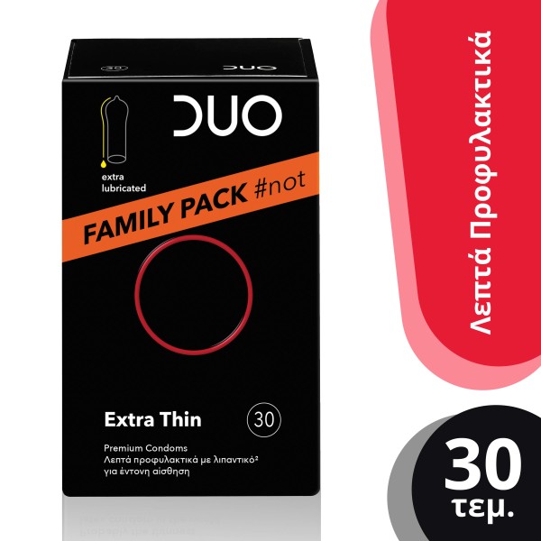 Duo Condoms/Προφυλακτικά Extra Thin Family Pack #not 30pcs