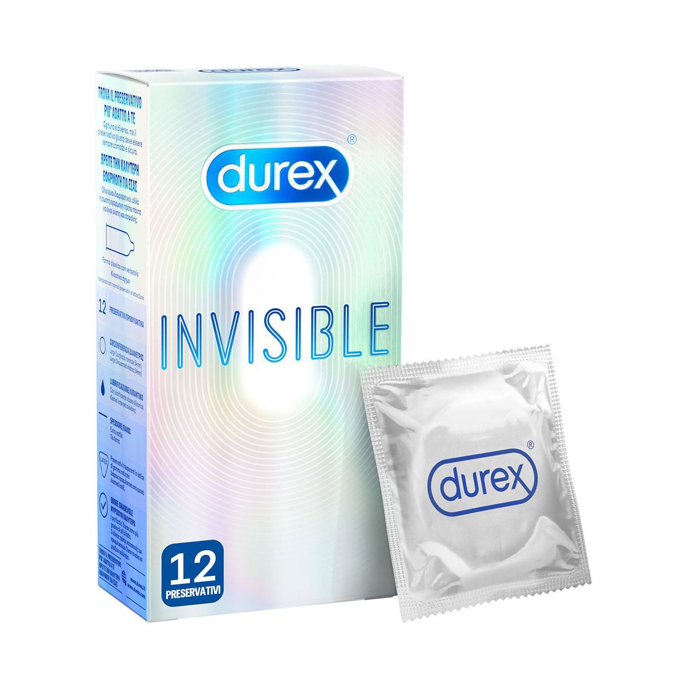 Durex Προφυλακτικά / Condoms Invisible Extra Thin Extra Sensitive 12pcs Durex Προφυλακτικά / Condoms Invisible Extra Thin Extra Sensitive 12pcs