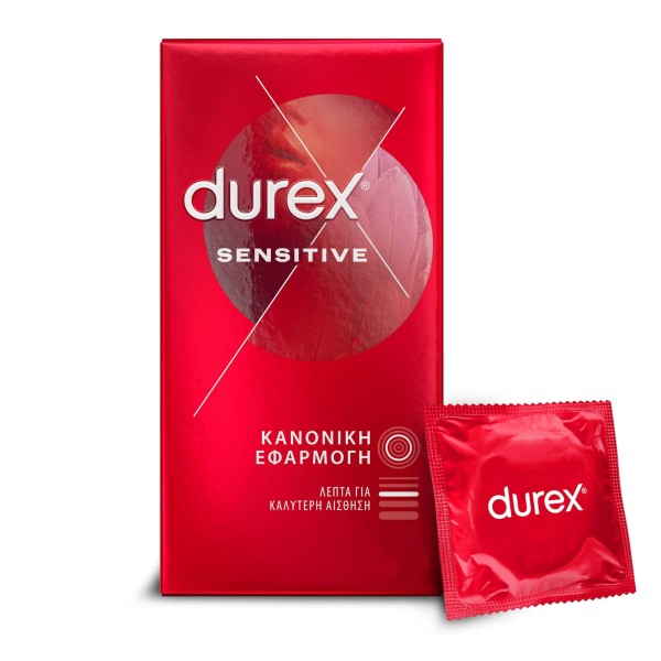 Durex Προφυλακτικά / Condoms Sensitive 6pcs (Προφυλακτικά Λεπτά Sensitive | Κανονική Εφαρμογή)