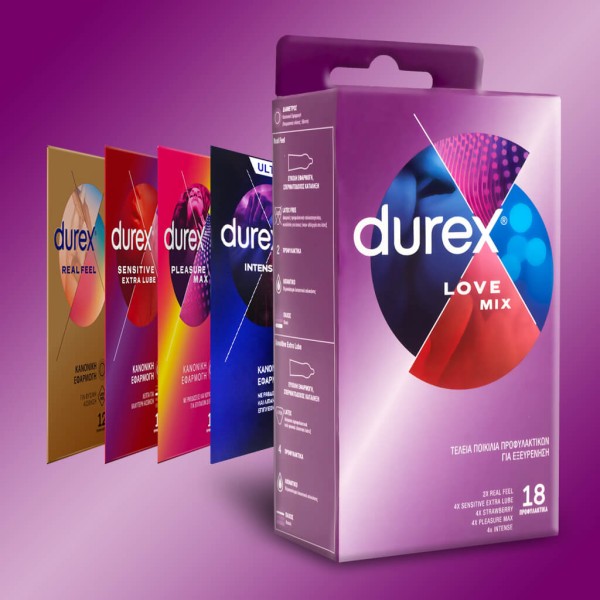 Durex Προφυλακτικά / Condoms Love Mix 18pcs