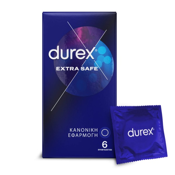 Durex Προφυλακτικά / Condoms Extra Safe 6pcs (Κανονική Εφαρμογή)