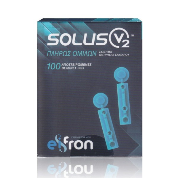 Solus V2 Lancets 100pcs (Αποστειρωμένες Βελόνες για Μέτρηση Σακχάρου)