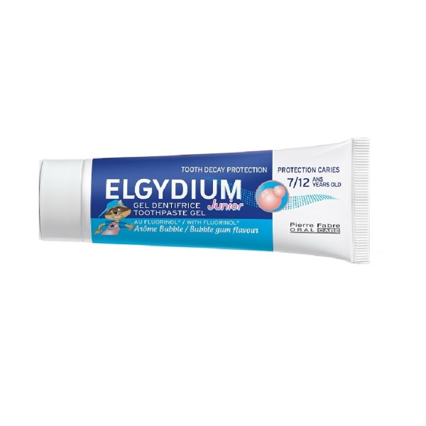 Pierre Fabre Oral Care Elgydium Junior Toothpaste Bubble 1400ppm 7-12y 50ml (Οδοντόπαστα για Παιδιά με γεύση Τσιχλόφουσκα από 7 έως 12 ετών)