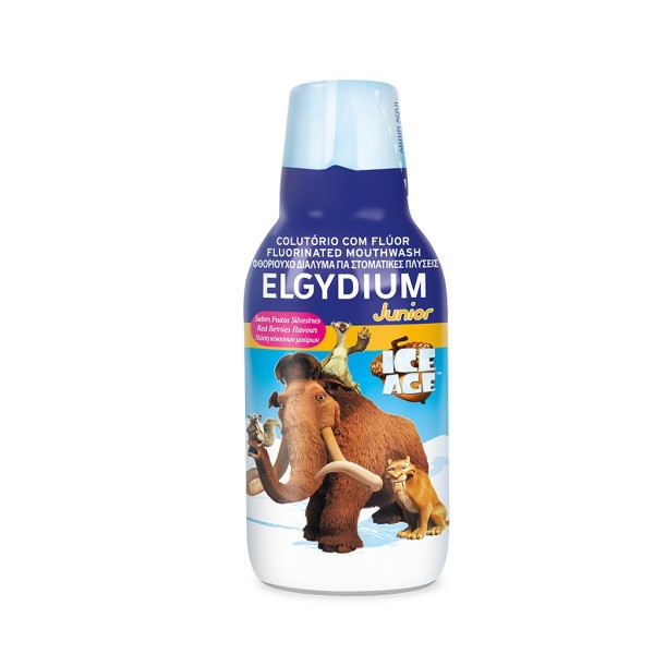 Pierre Fabre Oral Care Elgydium Junior Mouthwash Ice Age Mouthwash Red Berries 250ppm 7y+ 500ml (Στοματικό Διάλυμα για παιδιά άνω των 7 ετών)