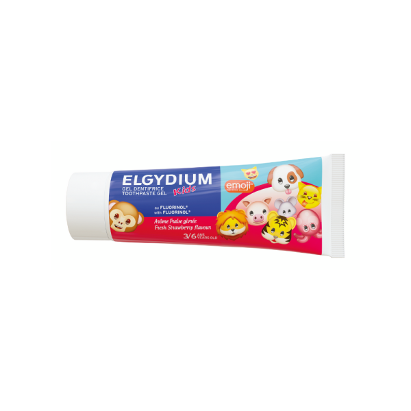 Pierre Fabre Oral Care Elgydium Kids Toothpaste Emoji Strawberry 1000ppm 3-6y 50ml  (Οδοντόκρεμα για παιδιά ηλικίας 3 έως 6 ετών)