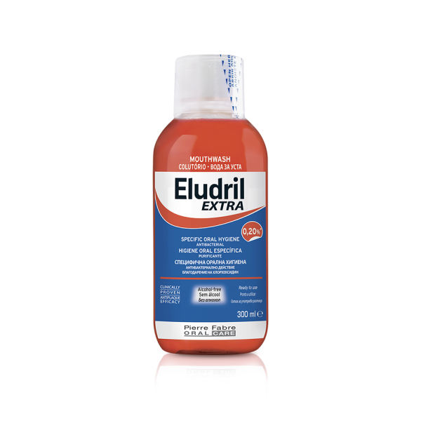 Pierre Fabre Oral Care Eludril Extra 0,20% Mouthwash 300ml (Στοματικό Διάλυμα Χλωρεξιδίνης 0,20%)