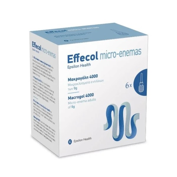 Epsilon Health Effecol Micro-Enemas Macrogol 4000 6x9g (Μικροκλύσματα Ενηλίκων)