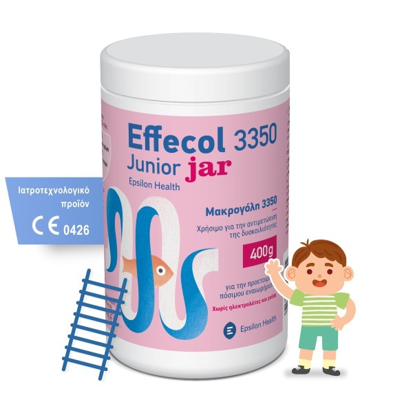 Epsilon Health Effecol 3350 Junior Jar 400gr (Μακρογόλη 3350, χρήσιμο για την αντιμετώπιση της χρόνιας δυσκοιλιότητας)