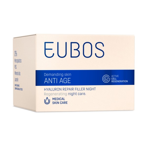 Eubos Anti Age Hyaluron Repair Filler Night Cream 50ml (Αντιρυτιδική Κρέμα Νυκτός) Eubos Anti Age Hyaluron Repair Filler Night Cream 50ml (Αντιρυτιδική Κρέμα Νυκτός)