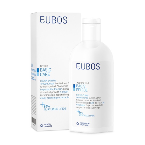 Eubos Basic Care Blue Cream Bath Oil 200ml (Ελαιώδες Αφρόλουτρο για Ξηρό Δέρμα) 