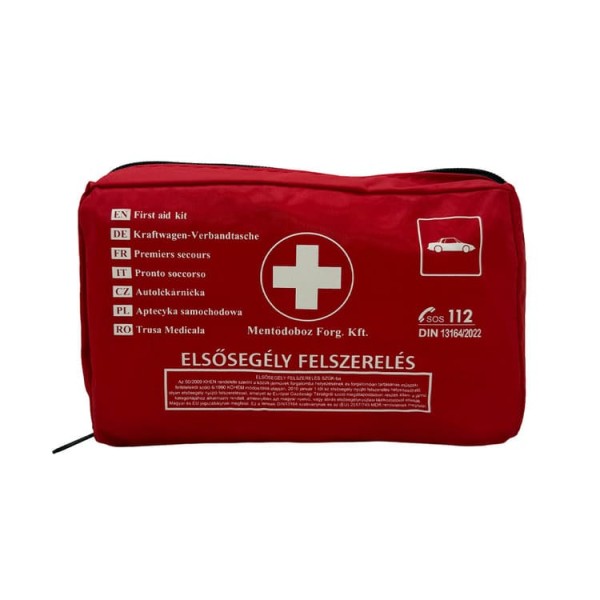 KIT First Aid Kit Φαρμακείο Αυτοκινήτου Νέου Νόμου με Πιστοποίηση DIN 13164 Red