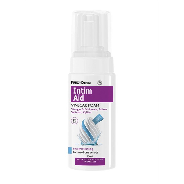 Frezyderm (Feminine) Intim Aid Vinegar Foam pH3.5 100ml (Ειδικός Αφρός Καθαρισμού με Χαμηλό pH)