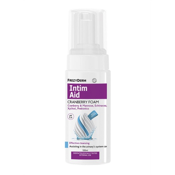 Frezyderm (Feminine) Intim Aid Cranberry Foam pH5.0 100ml (Αφρός Καθαρισμού για Ευαίσθητη Περιοχή)