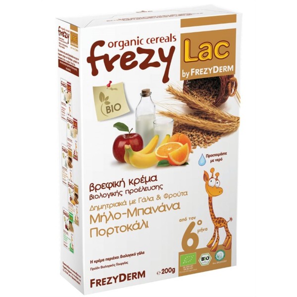 Frezyderm Frezylac Cereals Bio Cereal Δημητριάκα Γάλα Φρούτα 200g (Προβιοτικά, Μήλο, Μπανάνα και Πορτοκάλι Βιολογικής Καλλιέργειας ) Frezyderm Frezylac Cereals Bio Cereal Δημητριάκα Γάλα Φρούτα 200g (Προβιοτικά, Μήλο, Μπανάνα και Πορτοκάλι Βιολογικής Καλλιέργειας )