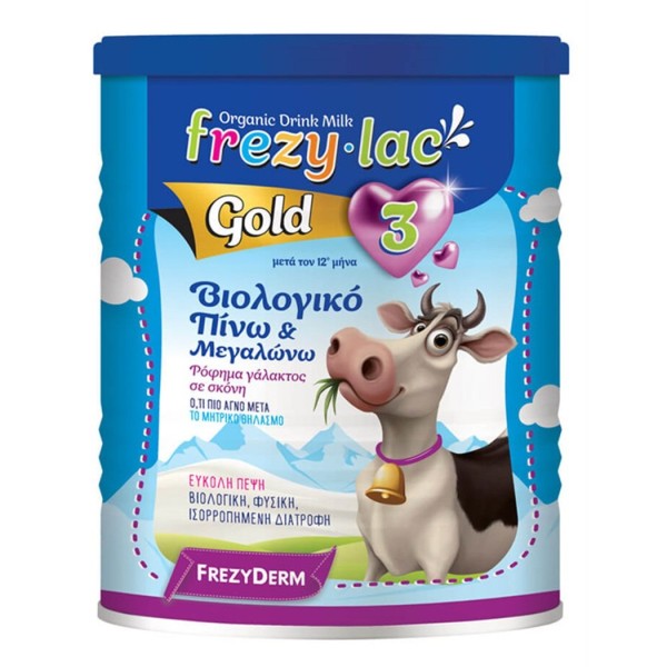 Frezyderm Frezylac Milk Gold 3 (10m+) 900g (Βιολογικό αγελαδινό γάλα σε σκόνη από τον 10ο μήνα)