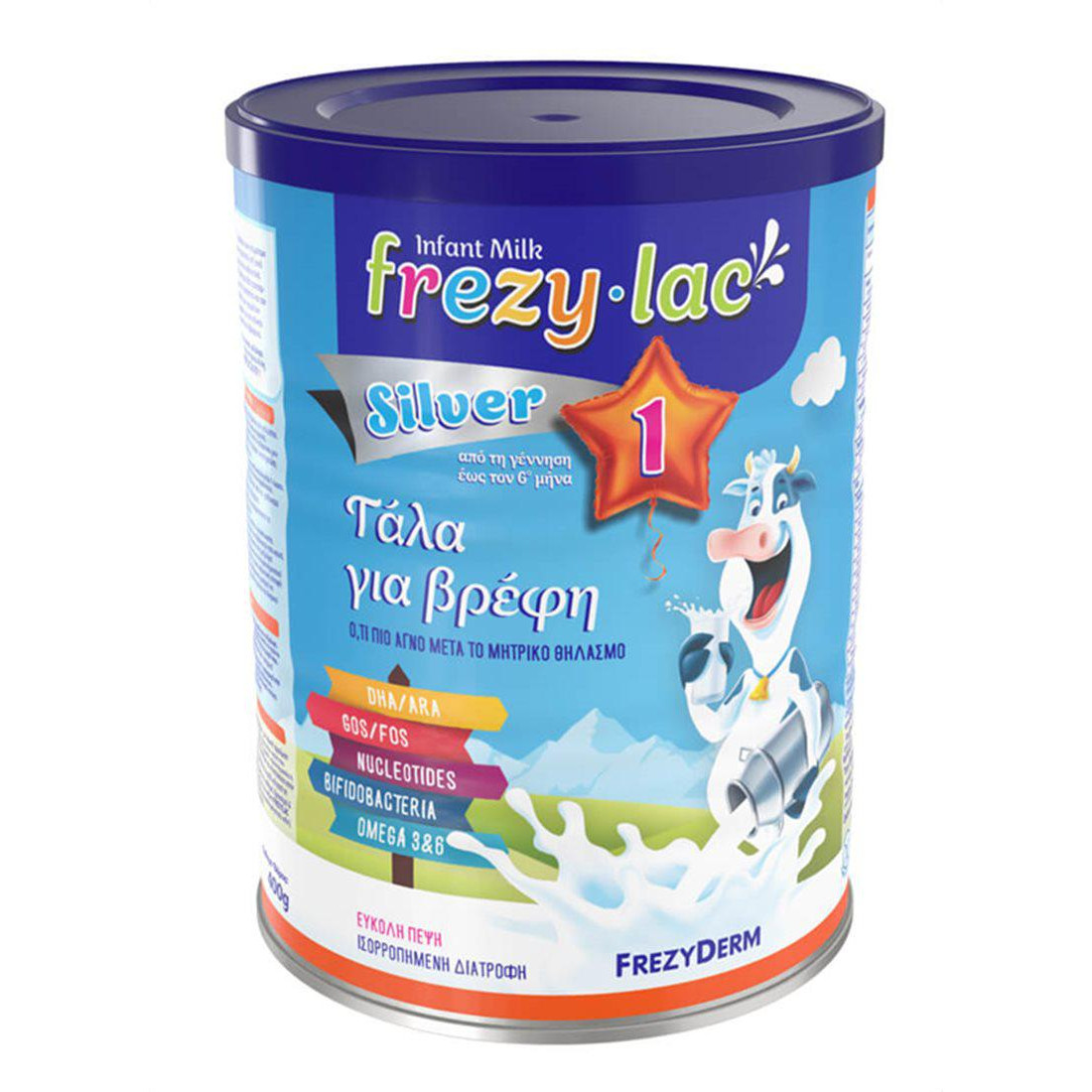 Frezyderm Frezylac Milk Silver 1 (0-6m) 400g (Αγελαδινό γάλα για βρέφη από τη γέννηση έως τον 6° μήνα) Frezyderm Frezylac Milk Silver 1 (0-6m) 400g (Αγελαδινό γάλα για βρέφη από τη γέννηση έως τον 6° μήνα)