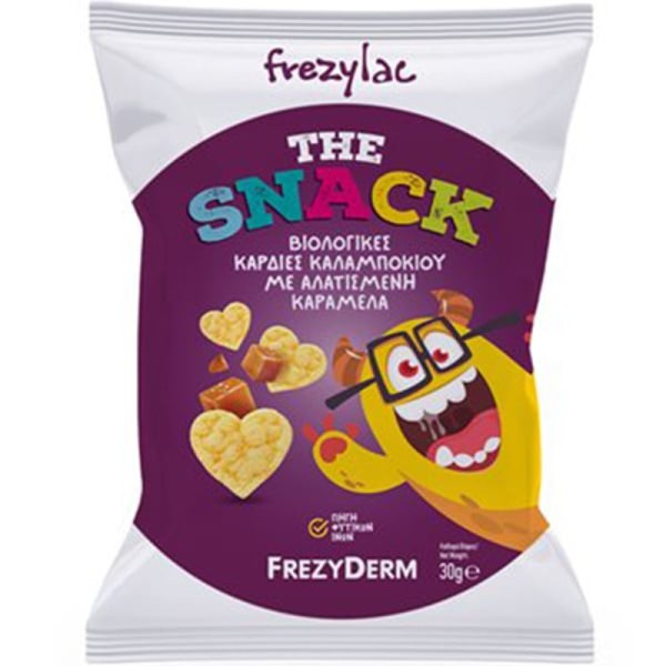 Frezyderm Frezylac The Snack 30g (Βιολογικές Καρδιές Καλαμποκιού με Αλατισμένη Καραμέλα)