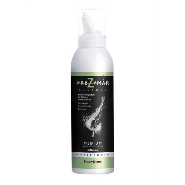 Frezyderm Frezymar Cleaner Hypertonic Medium Aloe & Eucalyptus for 6y+ 120ml (Υπέρτονο Spray Ρινικής Αποσυμφόρησης Κατάλληλο για Ενήλικες & Παιδιά 6y+)