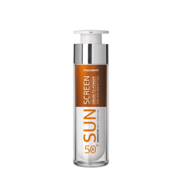 Frezyderm Sun Screen Cream to-powder Spf50+ 50ml (Αντηλιακή Κρέμα Προσώπου με Αίσθηση Πούδρας) Frezyderm Sun Screen Cream to-powder Spf50+ 50ml (Αντηλιακή Κρέμα Προσώπου με Αίσθηση Πούδρας)