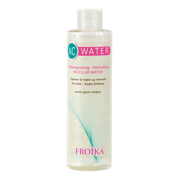 Froika Acne Ac Micellar Water 200ml (Νερό καθαρισμού-ντεμακιγιάζ προσώπου & ματιών με σμηγματορυθμιστική δράση)