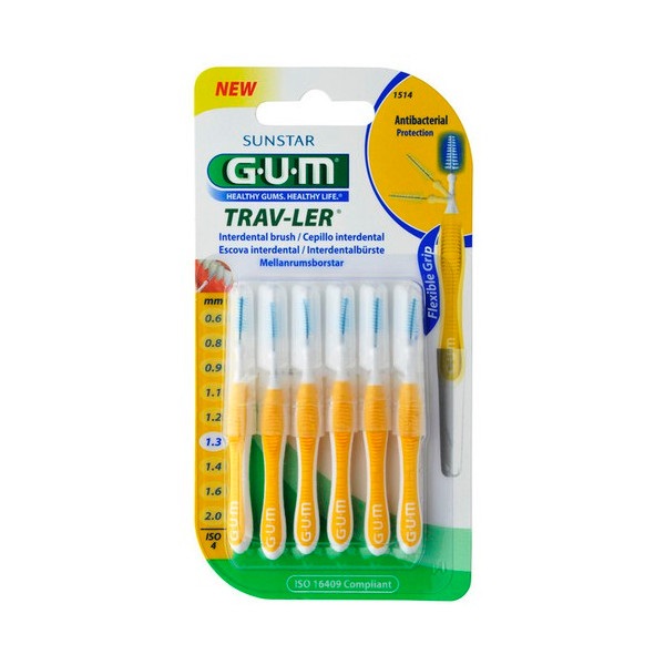 Sunstar G-U-M Μεσοδόντια Βουρτσάκια Trav-Ler 1514 Tapered 1,3mm 6brushes