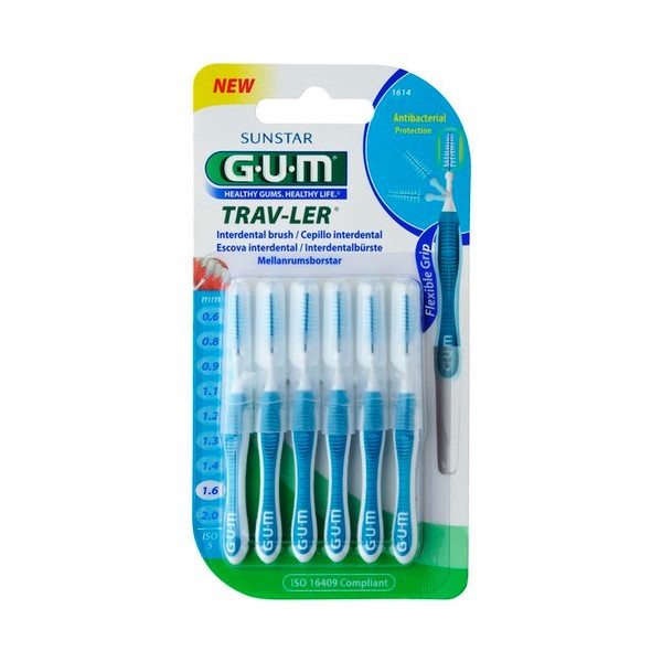 Sunstar G-U-M Μεσοδόντια Βουρτσάκια Trav-Ler 1614 Tapered 1,6mm 6brushes