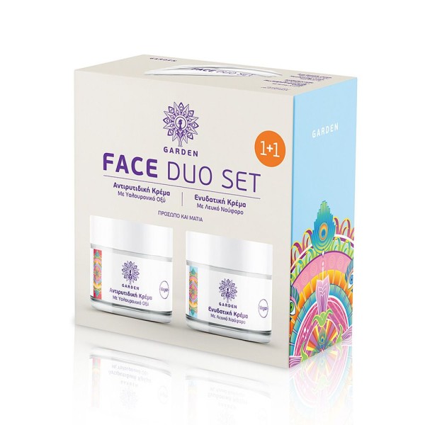 Garden of Panthenols Face Duo Set Anti-Wrinkle Cream for Face & Eyes 50ml + Moisturizing Gel-Cream 24h 50ml (Αντιρυτιδική Κρέμα Για πρόσωπο & Μάτια 50ml + Ενυδατική Κρέμα 24h 50ml)