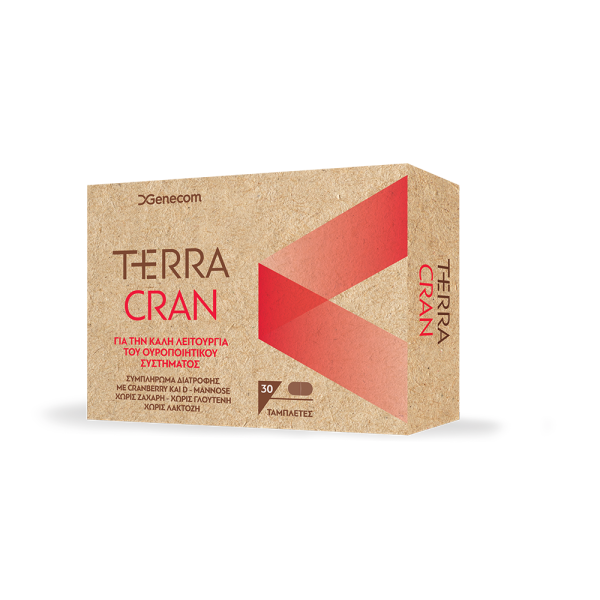 Genecom Terra Cran 30tablets (Συμπλήρωμα Διατροφής με Cranberry για την Καλή Υγεία του Ουροποιητικού)