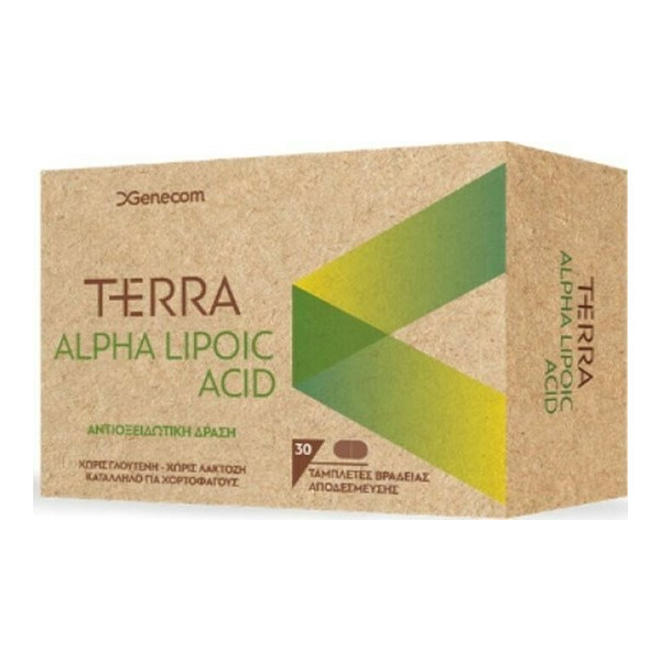 Genecom Terra Alpha Lipoic Acid 30tabs (Συμπλήρωμα Διατροφής με Άλφα Λιποϊκό Οξύ για Αντιοξειδωτική δράση)