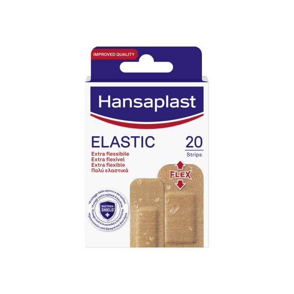 Hansaplast Strips/Επιθέματα Elastic 20 strips (14 Strips- 77mm x 22m m,6 Strips- 72mm x 30mm)