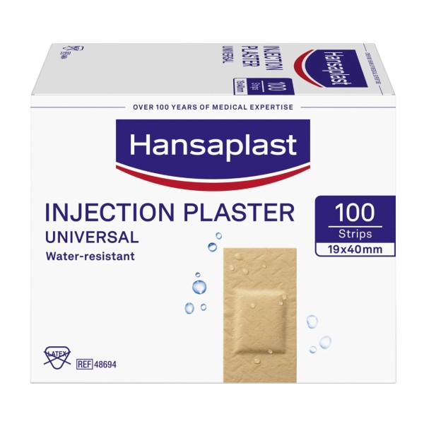 Hansaplast Strips/Επιθέματα Universal Water Resistant Injection Plaster 100 strips (19X40mm)