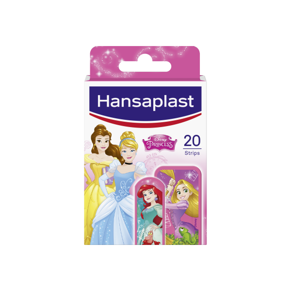 Hansaplast Strips/Ταχυεπιδέσμοι Jounior Disney Princess 20 strips (14 Strips-1,9cm x 5,5cm,6 Strips-3,0cm x 5,5cm)