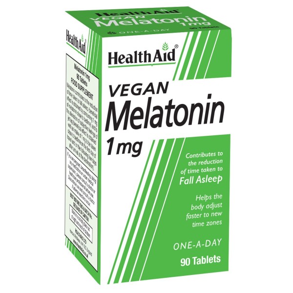 Health Aid Melatonin 1mg  90tabs (Συμπλήρωμα Μελατονίνης Φυτικής Προέλευσης)