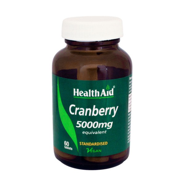 Health Aid Cranberry Extract 5000mg 60tabs (Συμπλήρωμα Διατροφής για την Καλή Υγεία Του Ουροποιητικού)