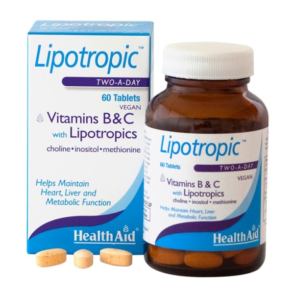 Health Aid Lipotropic with Vitamins B & C 60 Vegan Tablets (Συμπλήρωμα Διατροφής με Ειδική Λιποδιαλυτική Σύνθεση για Αύξηση του Μεταβολισμού)