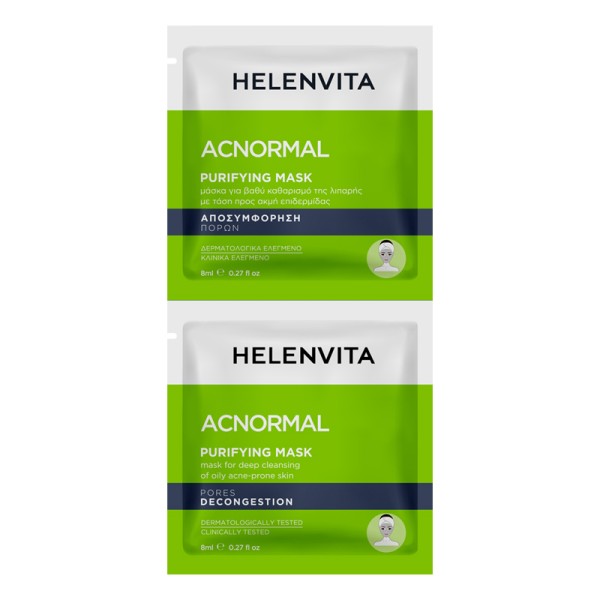 Helenvita ACNormal Purifying Facial Μask 2x8ml (Μάσκα για Βαθύ Καθαρισμό της Λιπαρής με Τάση προς Ακμή Επιδερμίδας) Helenvita ACNormal Purifying Facial Μask 2x8ml (Μάσκα για Βαθύ Καθαρισμό της Λιπαρής με Τάση προς Ακμή Επιδερμίδας)