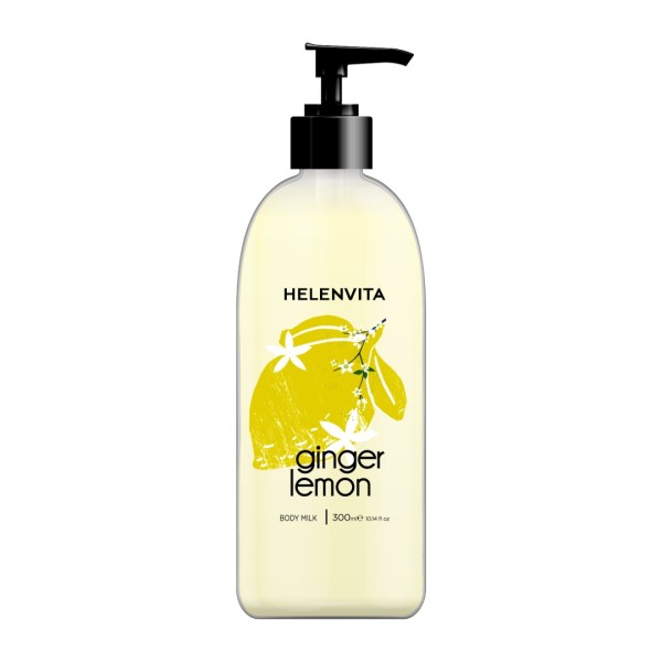 Helenvita <<Bath & Body>> Body Lotion Ginger Lemon 300ml (Γαλάκτωμα Σώματος Εμπλουτισμένο με Εκχύλισμα Φλοιού Λεμονιού)