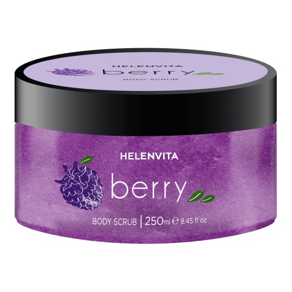 Helenvita <<Bath & Body>> Body Scrub Berry 250ml (Scrub Σώματος με Κόκκους Ζάχαρης και Εκχύλισμα Μύρτιλου)