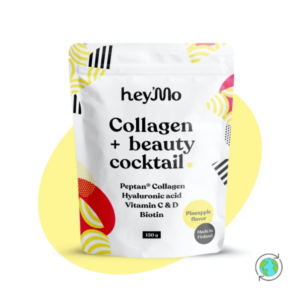 hey'Mo Collagen + Beauty Coctail Pineapple Flavor 150g (Μείγμα Κολλαγόνου και Ομορφιάς)