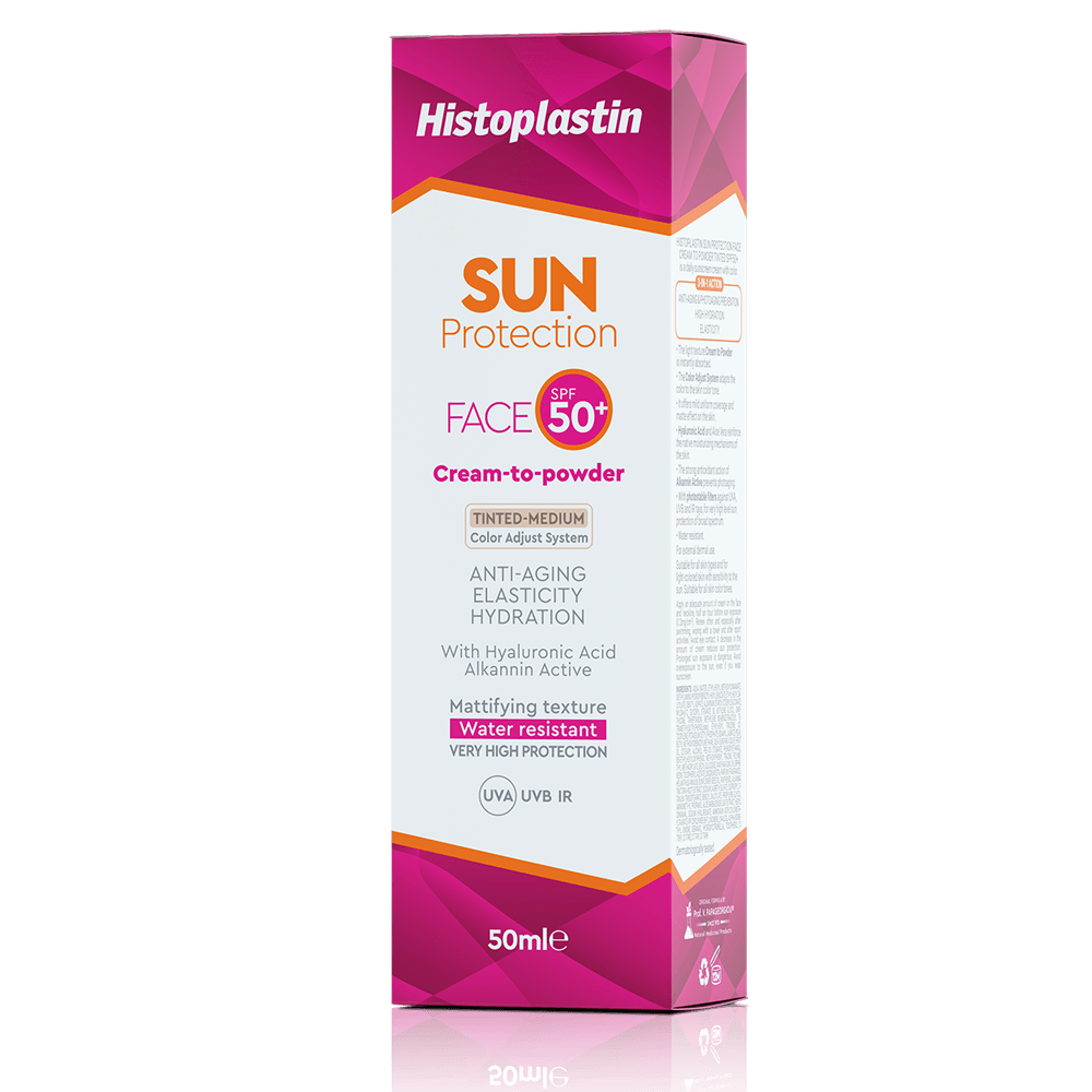 Heremco Histoplastin Sun Protection Face Cream to Powder SPF50 Tinted 50ml (Αδιάβροχη Αντηλιακή Κρέμα Προσώπου με Χρώμα) Heremco Histoplastin Sun Protection Face Cream to Powder SPF50 Tinted 50ml (Αδιάβροχη Αντηλιακή Κρέμα Προσώπου με Χρώμα)