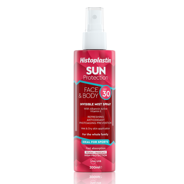 Heremco Histoplastin Sun Protection Invisible Mist Spray Face & Body SPF30 200ml (Δροσερό Αόρατο Mist Spray για Αντηλιακή Προστασία Προσώπου & Σώματος)