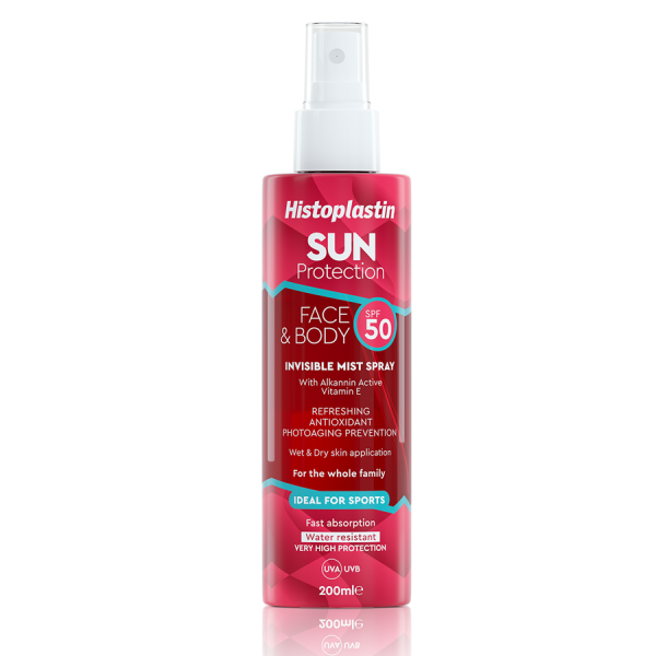 Heremco Histoplastin Sun Protection Invisible Mist Spray Face & Body SPF50 200ml (Δροσερό Αόρατο Mist Spray για Αντηλιακή Προστασία Προσώπου & Σώματος)