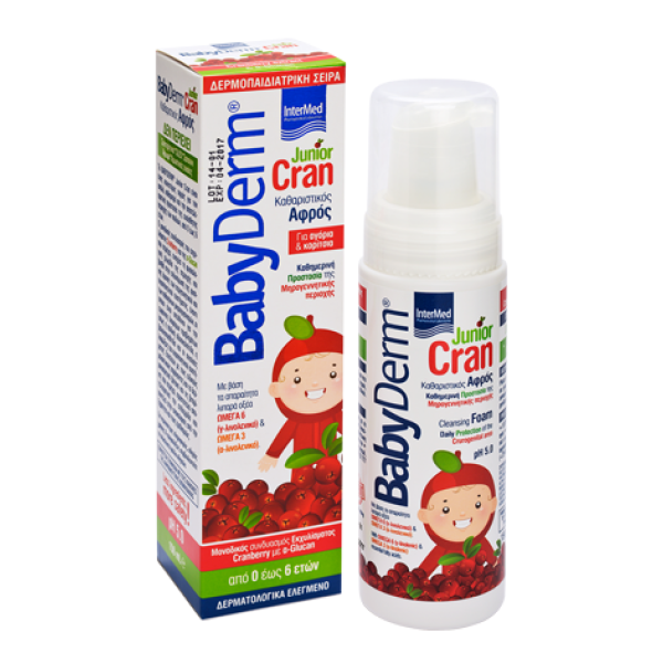 Intermed BabyDerm Junior Cran 150ml (Αφρός Καθημερινού Καθαρισμού της Γεννητικής Περιοχής για Αγόρια & Κορίτσια)